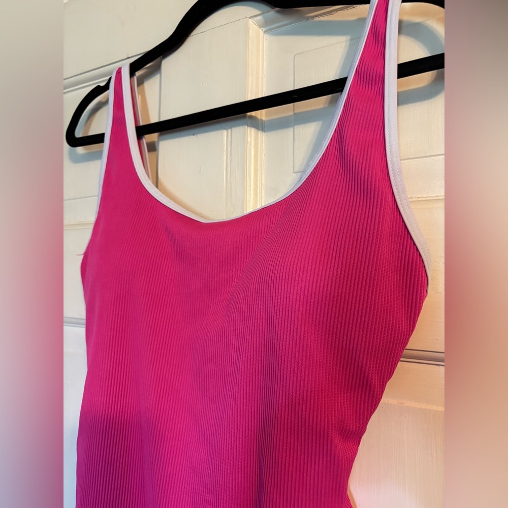 BMJL Women's One Piece Ribbed Knit High Cut Sports Swimsuit - Picture 8 of 8
